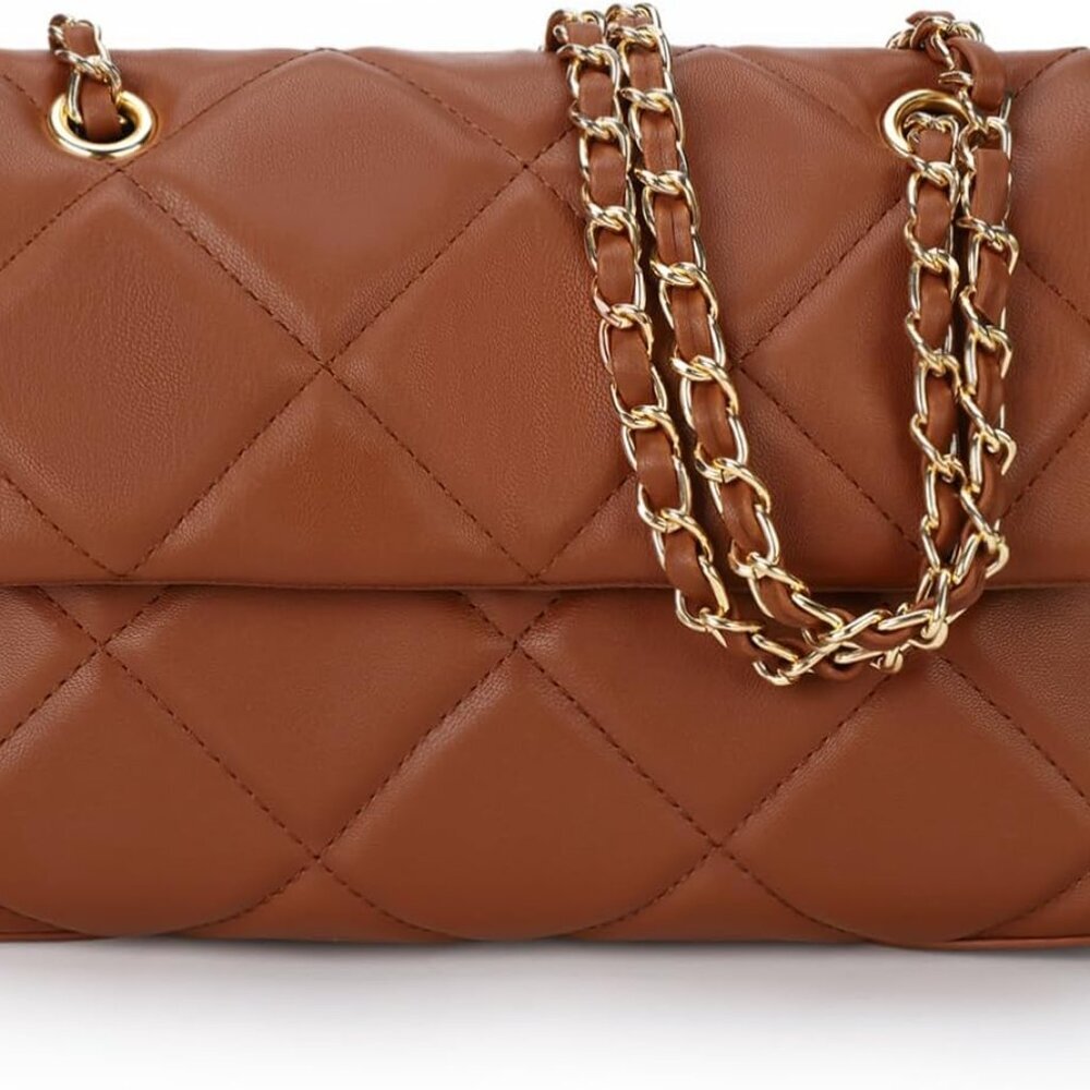 Quilted Crossbody Purses for Women Small Ladies Shoulder Bags with Chain Trendy